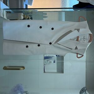 Mango W US size 6. White sleeveless blazer dress